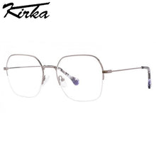 Load image into Gallery viewer, Kirka Woman Metal Glasses Frames Half Rim Eyeglasses for Women Optical Design Myopia Glasses for Man woman Floral Legs
