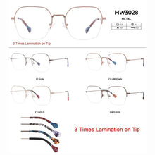 Load image into Gallery viewer, Kirka Woman Metal Glasses Frames Half Rim Eyeglasses for Women Optical Design Myopia Glasses for Man woman Floral Legs