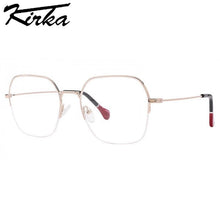 Load image into Gallery viewer, Kirka Woman Metal Glasses Frames Half Rim Eyeglasses for Women Optical Design Myopia Glasses for Man woman Floral Legs