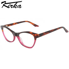Load image into Gallery viewer, Kirka Women Eyeglasses Frames Lady Computer Glasses Frame Green pattern with Crystal Patchwork Female Eyewear Glasses Clear Lens