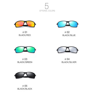 Kisunrise Men Polarized Sport Sunglasses Metal Frame Elastic paint colorful lenses Sun Glasses UV400 KS1104