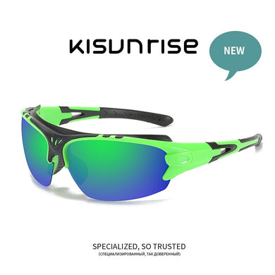 Kisunrise Men Polarized Sport Sunglasses Windproof Mirror Riding Glasses Outdoor UV400 KS1111