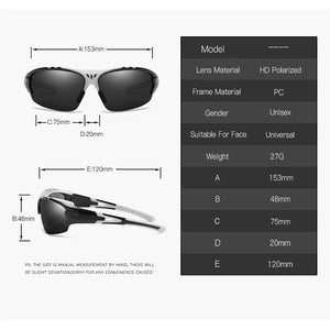 Kisunrise Men Polarized Sport Sunglasses Windproof Mirror Riding Glasses Outdoor UV400 KS1111