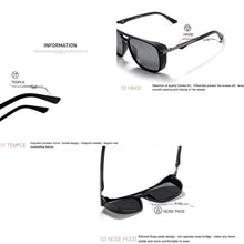 Load image into Gallery viewer, Kisunrise Polarized Sunglasses Men Vintage Square Steampunk Sun Glasses For Driving Sun Glasses UV400 KS0623