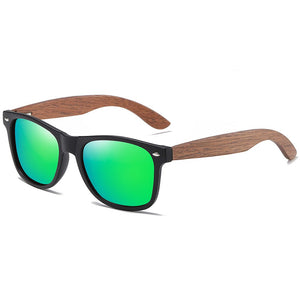 Kithdia Environment-Friendly Black Walnut Wood UV400 Polarized Bamboo Sunglasses Men's Trendy Anti Blue Lens S7061h
