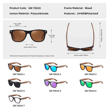 Load image into Gallery viewer, Kithdia Environment-Friendly Black Walnut Wood UV400 Polarized Bamboo Sunglasses Men&#39;s Trendy Anti Blue Lens S7061h