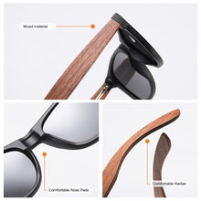 Load image into Gallery viewer, Kithdia Environment-Friendly Black Walnut Wood UV400 Polarized Bamboo Sunglasses Men&#39;s Trendy Anti Blue Lens S7061h