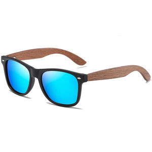Kithdia Environment-Friendly Black Walnut Wood UV400 Polarized Bamboo Sunglasses Men's Trendy Anti Blue Lens S7061h