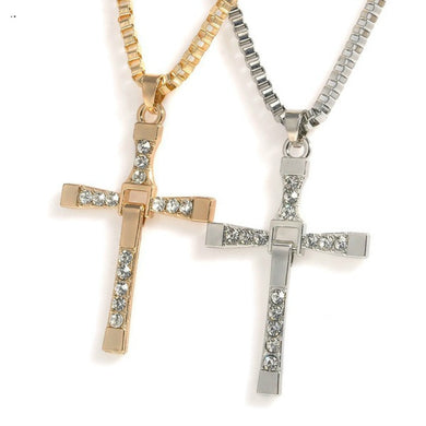 Kolye Promotion Collier Collares European And American Fashion Crystal Cross Men's Necklaces Pendants Maxi Steam Retro Necklace