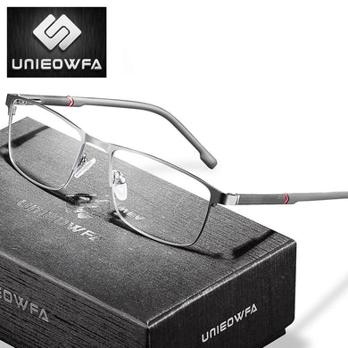 Korea Myopia Optical Eyeglasses Frame Men Custom Prescription Glasses Frame Male Rectangle Stainless Steel Spectacles Frame