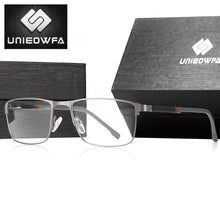 Load image into Gallery viewer, Korea Myopia Optical Eyeglasses Frame Men Custom Prescription Glasses Frame Male Rectangle Stainless Steel Spectacles Frame