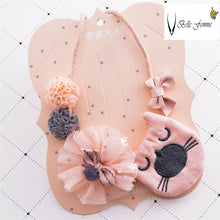 Carica l&#39;immagine nel visualizzatore di Gallery, Korea New Handmade Cute Imported Cloth Cartoon Bear Yarn Flower Children Kids Girl Necklaces Fashion Jewelry Accessories