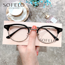Load image into Gallery viewer, Korea Retro Round Optical Glasses Frame Women Anti Blue Light Myopia Eyeglasses Frame Prescription Vintage Computer Eyewear 2022