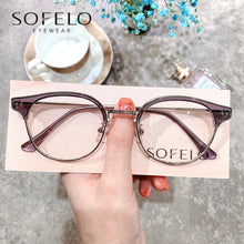 Load image into Gallery viewer, Korea Retro Round Optical Glasses Frame Women Anti Blue Light Myopia Eyeglasses Frame Prescription Vintage Computer Eyewear 2022