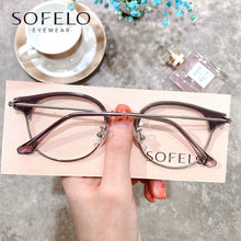 Load image into Gallery viewer, Korea Retro Round Optical Glasses Frame Women Anti Blue Light Myopia Eyeglasses Frame Prescription Vintage Computer Eyewear 2022