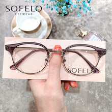 Load image into Gallery viewer, Korea Retro Round Optical Glasses Frame Women Anti Blue Light Myopia Eyeglasses Frame Prescription Vintage Computer Eyewear 2022