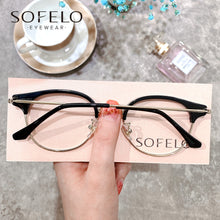 Load image into Gallery viewer, Korea Retro Round Optical Glasses Frame Women Anti Blue Light Myopia Eyeglasses Frame Prescription Vintage Computer Eyewear 2022