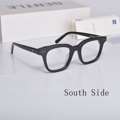 Korean Brand Design GENTLE South Side Eyeglasses Frames Acetate Square Myopia Reading Anti Blue Prescription  Glasses With Case