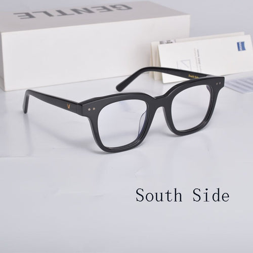Korean Brand Design GENTLE South Side Eyeglasses Frames Acetate Square Myopia Reading Anti Blue Prescription  Glasses With Case