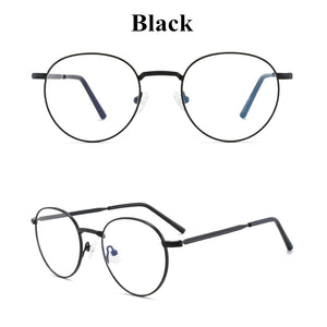 Korean Brand Designer Titanium Retro Round Glasses Frame Men's Women's Eyeglasses Blue light Prescription Gafas Oculos De Grau