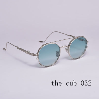 Korean Brand Prescription Eyeglasses Frame With Clip Men Women Round Myopia Optical Gentle Diplo-THE CUB 032 Glasses Frame