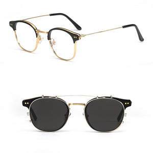 Korean GM Acetate Frames Titanium Eyeglasses Cat-eye Anti-blue Sunglasses Clip Alio Women Men Prescription Lens Original Bag