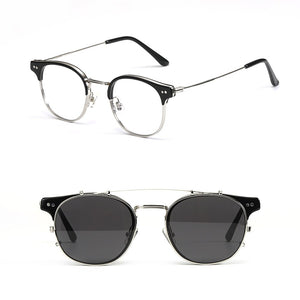 Korean GM Acetate Frames Titanium Eyeglasses Cat-eye Anti-blue Sunglasses Clip Alio Women Men Prescription Lens Original Bag