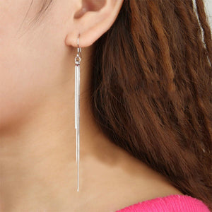 Korean Jewelry Fashion Temperament All-match Long Paragraph Three Line Exaggerated Tassel Earrings Gift Wholesale Women