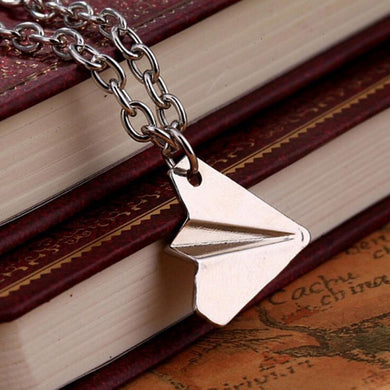 Korean Simple Necklace Personality Paper Airplane Necklace Hollow Lotus  Animal Paw Pendant Necklace Love Heart Necklace