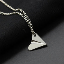 Carica l&#39;immagine nel visualizzatore di Gallery, Korean Simple Necklace Personality Paper Airplane Necklace Hollow Lotus  Animal Paw Pendant Necklace Love Heart Necklace