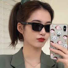 Load image into Gallery viewer, Korean Style Small Rectangular Female Sunglasses Retro Shade Small Glasses Leopard Print Hip-hop Transparent Sunglasses