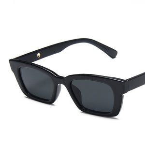 Korean Style Small Rectangular Female Sunglasses Retro Shade Small Glasses Leopard Print Hip-hop Transparent Sunglasses