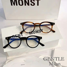 Load image into Gallery viewer, Korean Top Brand Designer Boutique Round Frame Acetate Eyeglasses Gentle Milan Oliver Reading Glasses Women Men Eyeglasses Frame
