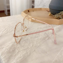 Load image into Gallery viewer, Korean Version of Literary Retro Square Flat Mirror Female Harajuku Large Frame Concave Shape Myopia Metal Spectacle Frame