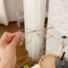 Load image into Gallery viewer, Korean Version of Literary Retro Square Flat Mirror Female Harajuku Large Frame Concave Shape Myopia Metal Spectacle Frame