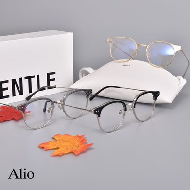 Korean brand  Eyeglasses frames women men GENTLE Alio Women Men Eyewear Frames For Reading glasses  Myopia Prescription lens