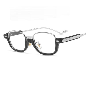 Korean brand women men Eyeglasses frames women men semi-rimless Eyewear Frames Women Men For Reading Myopia Prescription lens