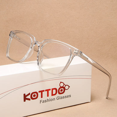Kottdo Men\'s Glasses Retro Square Plastic Glasses Frame Female 2023 Classic Anti-Blue Light Computer Glasses
