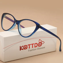 Load image into Gallery viewer, Kottdo Vintage Cat Eye Glasses Frame Women Eyeglasses Optical Plastic Clear Glasses Men Myopia Glasses for Unisex Eyewear