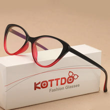 Load image into Gallery viewer, Kottdo Vintage Cat Eye Glasses Frame Women Eyeglasses Optical Plastic Clear Glasses Men Myopia Glasses for Unisex Eyewear