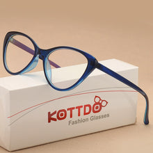 Load image into Gallery viewer, Kottdo Vintage Cat Eye Glasses Frame Women Eyeglasses Optical Plastic Clear Glasses Men Myopia Glasses for Unisex Eyewear