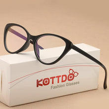 Load image into Gallery viewer, Kottdo Vintage Cat Eye Glasses Frame Women Eyeglasses Optical Plastic Clear Glasses Men Myopia Glasses for Unisex Eyewear