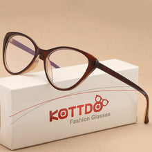 Load image into Gallery viewer, Kottdo Vintage Cat Eye Glasses Frame Women Eyeglasses Optical Plastic Clear Glasses Men Myopia Glasses for Unisex Eyewear