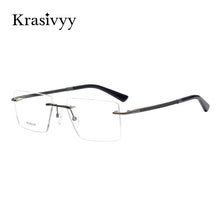 Load image into Gallery viewer, Krasivyy 2022 Pure Titanium Rimless Glasses Frame Men Top Quality Myopia Optical Prescription Eyeglasses  Male Square Eyewear