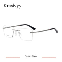 Load image into Gallery viewer, Krasivyy 2022 Pure Titanium Rimless Glasses Frame Men Top Quality Myopia Optical Prescription Eyeglasses  Male Square Eyewear