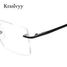 Load image into Gallery viewer, Krasivyy 2022 Pure Titanium Rimless Glasses Frame Men Top Quality Myopia Optical Prescription Eyeglasses  Male Square Eyewear