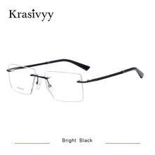 Load image into Gallery viewer, Krasivyy 2022 Pure Titanium Rimless Glasses Frame Men Top Quality Myopia Optical Prescription Eyeglasses  Male Square Eyewear