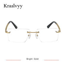 Load image into Gallery viewer, Krasivyy 2022 Pure Titanium Rimless Glasses Frame Men Top Quality Myopia Optical Prescription Eyeglasses  Male Square Eyewear
