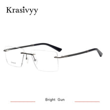 Load image into Gallery viewer, Krasivyy 2022 Pure Titanium Rimless Glasses Frame Men Top Quality Myopia Optical Prescription Eyeglasses  Male Square Eyewear