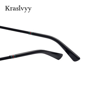 Krasivyy 2022 Pure Titanium Rimless Glasses Frame Men Top Quality Myopia Optical Prescription Eyeglasses  Male Square Eyewear